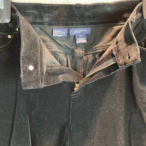 Jones New York Signature Black Velour Jeans EUC - Picture 5 of 8